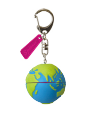 Earth Case Key Chain Blue