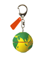 Earth Case Key Chain Yellow